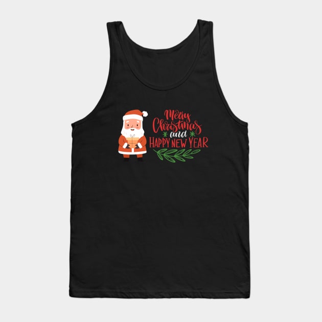 Merry Christmas and Happy New Year Tank Top by Infinirish